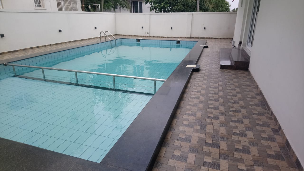 Indoor swimming pool in hotel